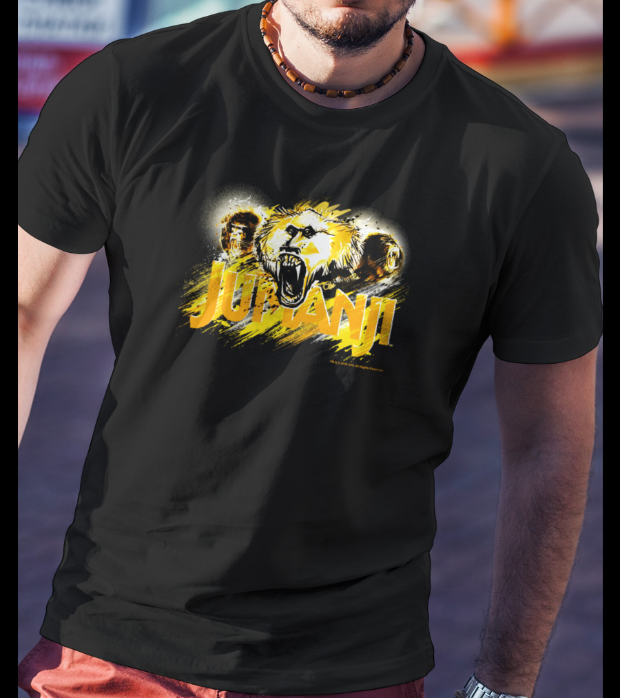 Jumanji Baboon Triple Threat Orange Burst T-Shirt
