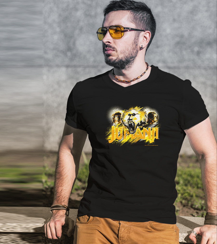 Jumanji Baboon Triple Threat Orange Burst T-Shirt