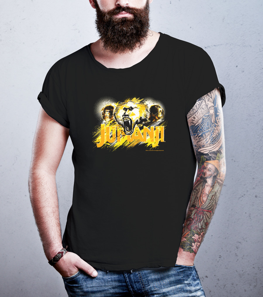 Jumanji Baboon Triple Threat Orange Burst T-Shirt