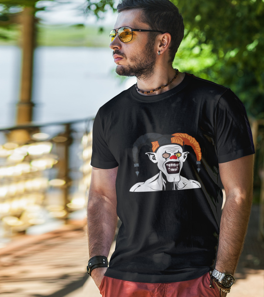 Killer Clown Harlequin Joker Monster Creepy T-Shirt