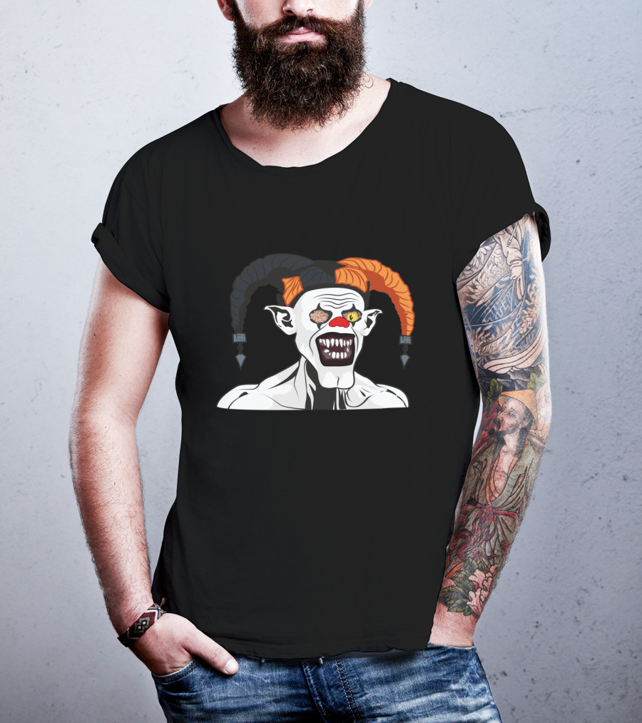 Killer Clown Harlequin Joker Monster Creepy T-Shirt