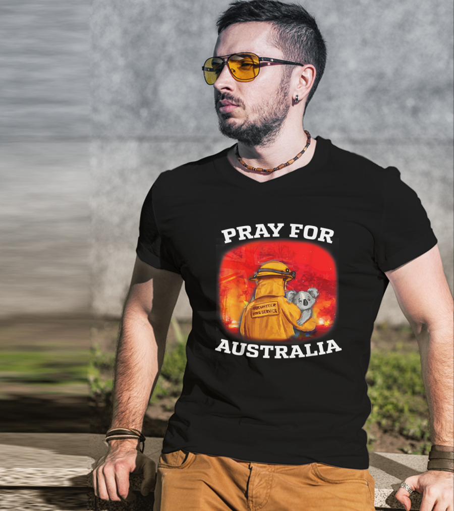 Pray For Australia Volunteer Fire Service Save Koala T-Shirt