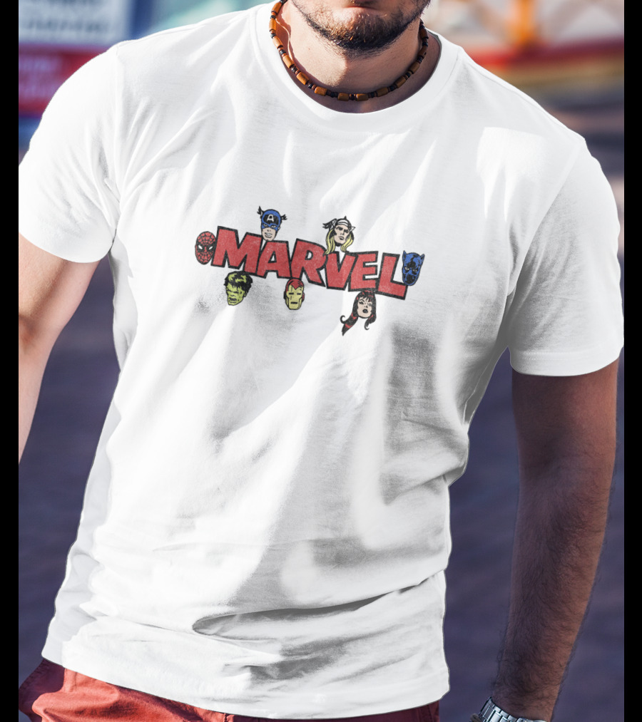 Marvel Avengers Iconic Heroes Heads T-Shirt