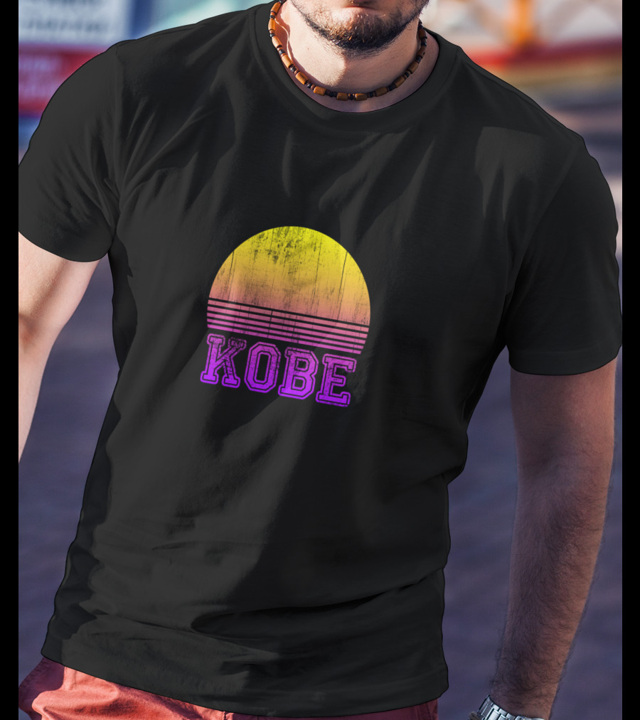 Kobe Distressed Sunset Japan Vacation T-Shirt