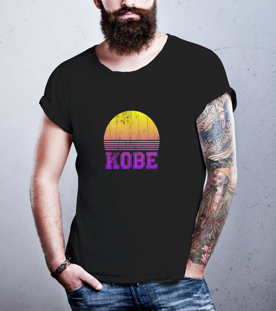 Kobe Distressed Sunset Japan Vacation T-Shirt