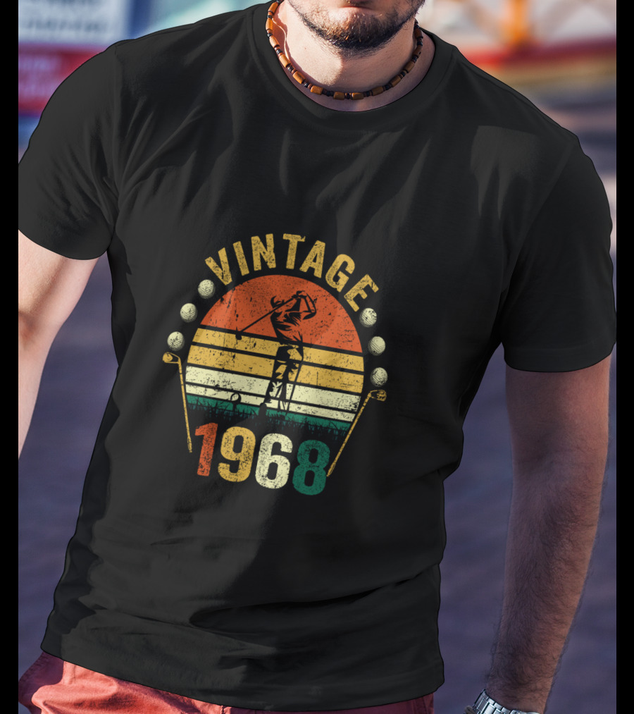 Vintage 1968 Golfer Golf Lover T-Shirt