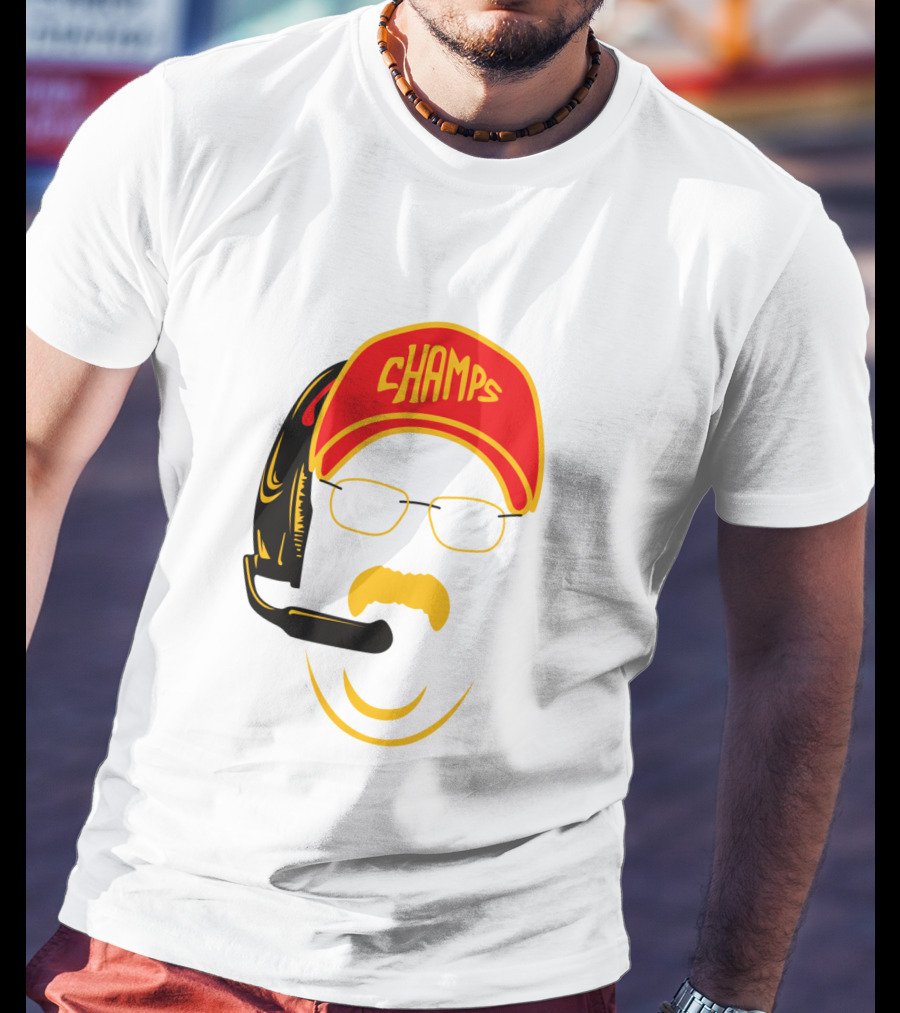 Kansas City Football Pride Champs Coach Headset T-Shirt