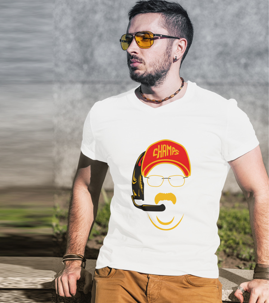 Kansas City Football Pride Champs Coach Headset T-Shirt