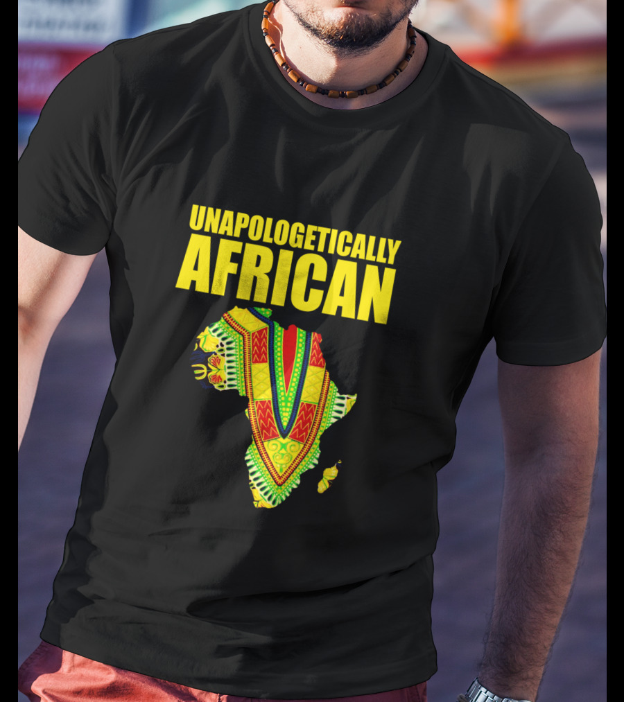 Unapologetically African Melanin Pride Kente Map T-Shirt