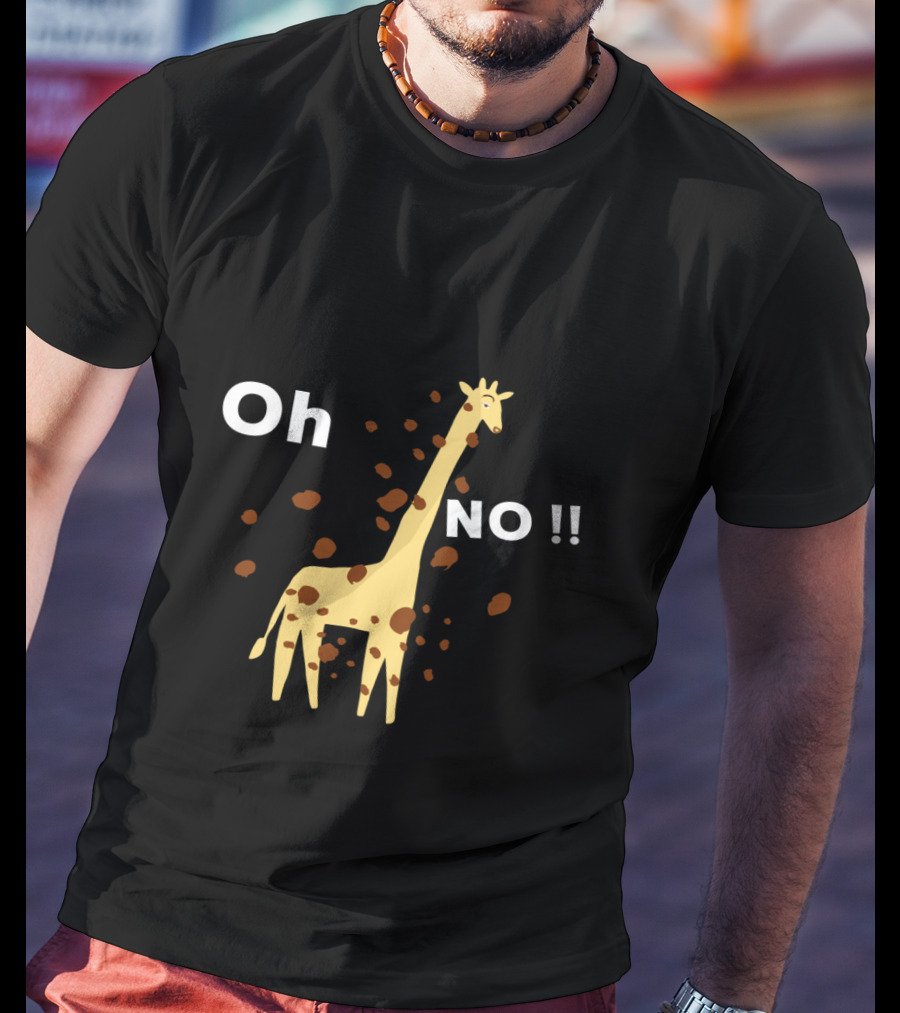 Oh No Giraffe Spots Wildlife Animal T-Shirt