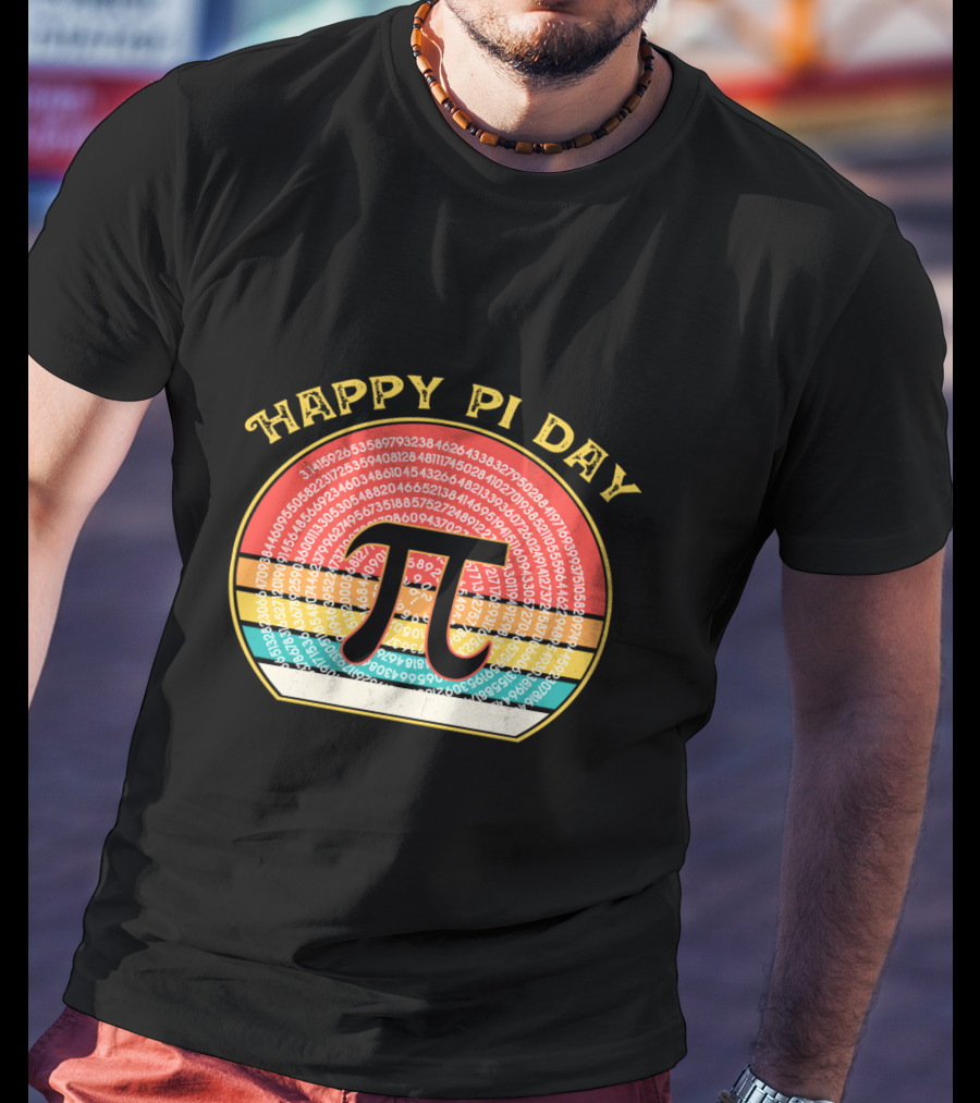 Happy Pi Day Vintage Retro Numbers Pi T-Shirt