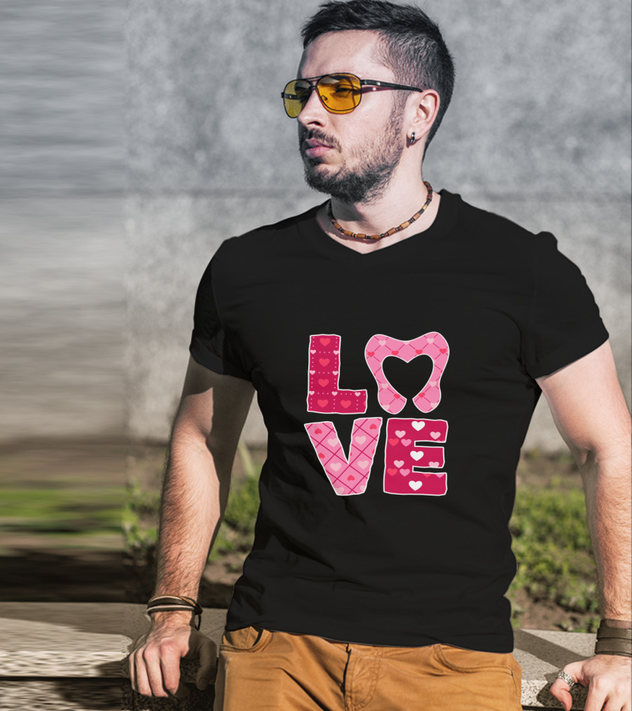 LOVE Tooth Heart Dentistry Dentist Valentine T-Shirt