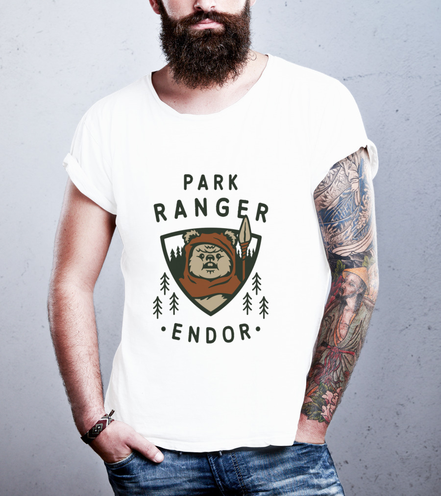 Star Wars Endor Ewok Park Ranger Badge T-Shirt