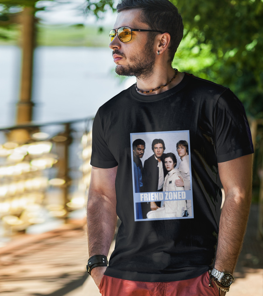 Star Wars Friend Zoned Han Luke Leia Lando T-Shirt