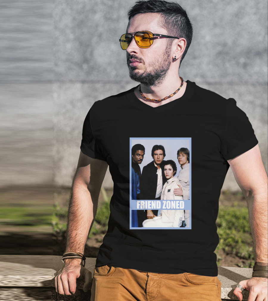 Star Wars Friend Zoned Han Luke Leia Lando T-Shirt