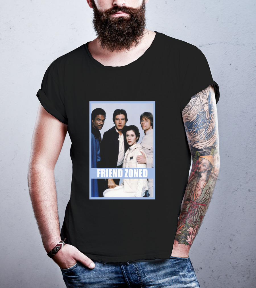 Star Wars Friend Zoned Han Luke Leia Lando T-Shirt