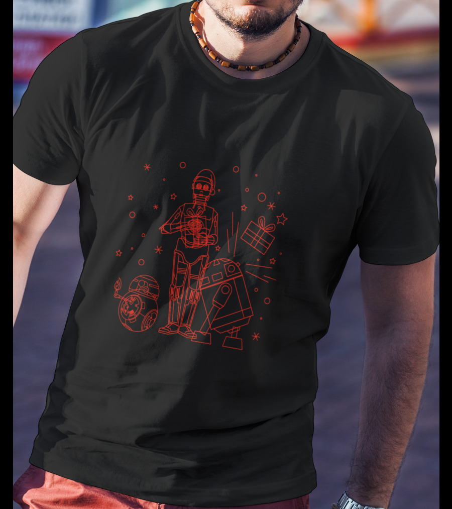 Star Wars Christmas Party C-3PO R2-D2 BB-8 Holiday T-Shirt