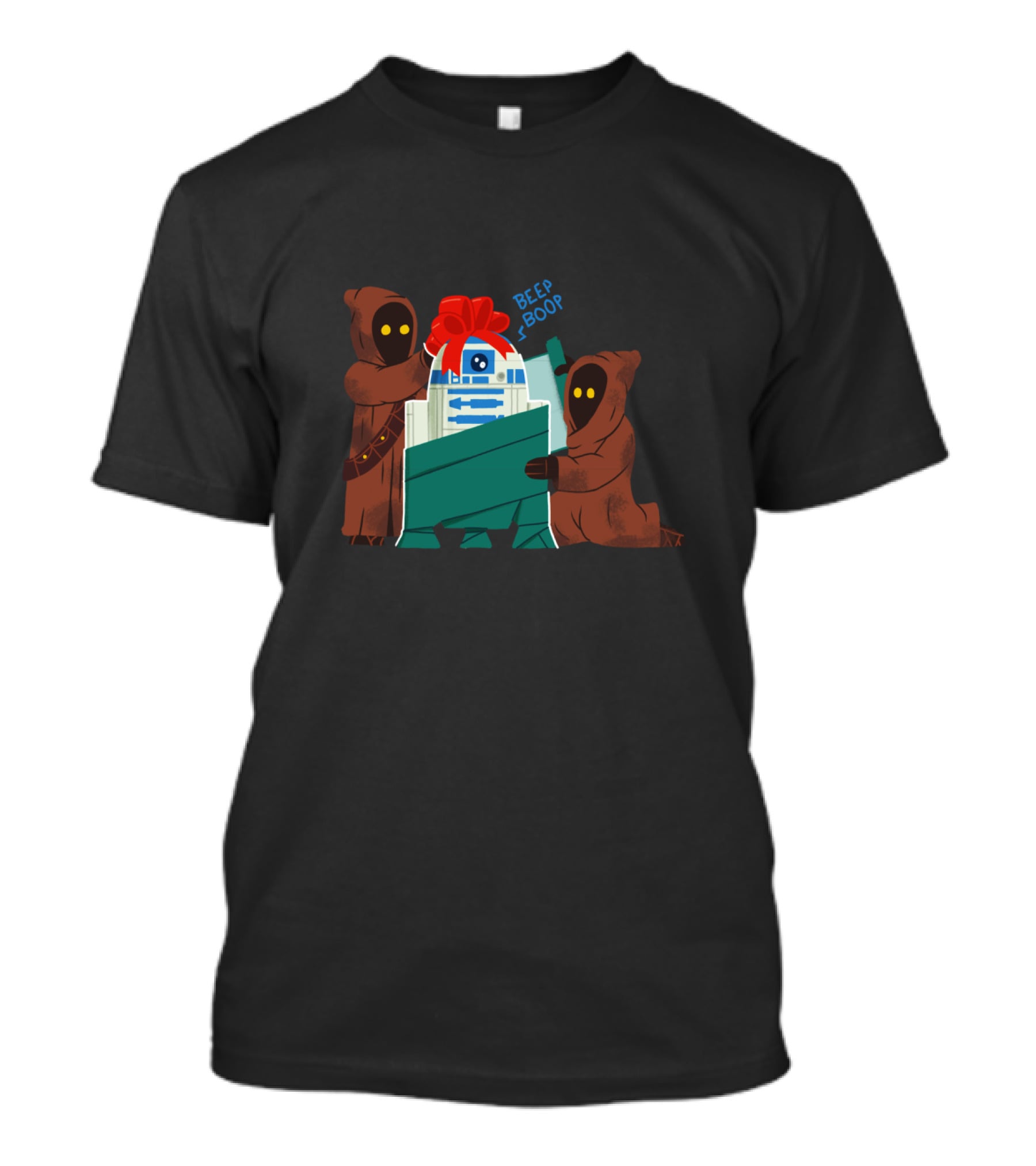 Star Wars Holiday Jawas Wrapping R2-D2 Beep Boop T-Shirt