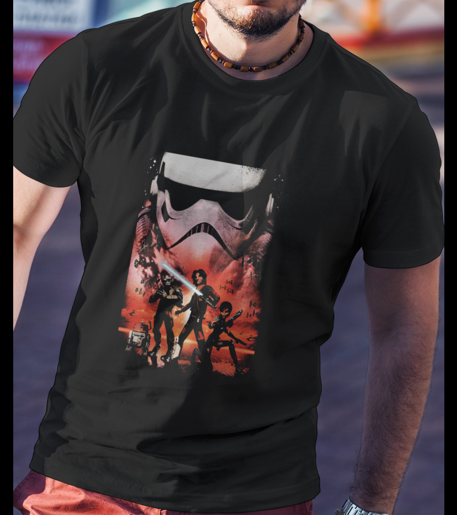 Star Wars Rebels Ghost Crew Stormtrooper Ezra Sabine Zeb Chopper T-Shirt