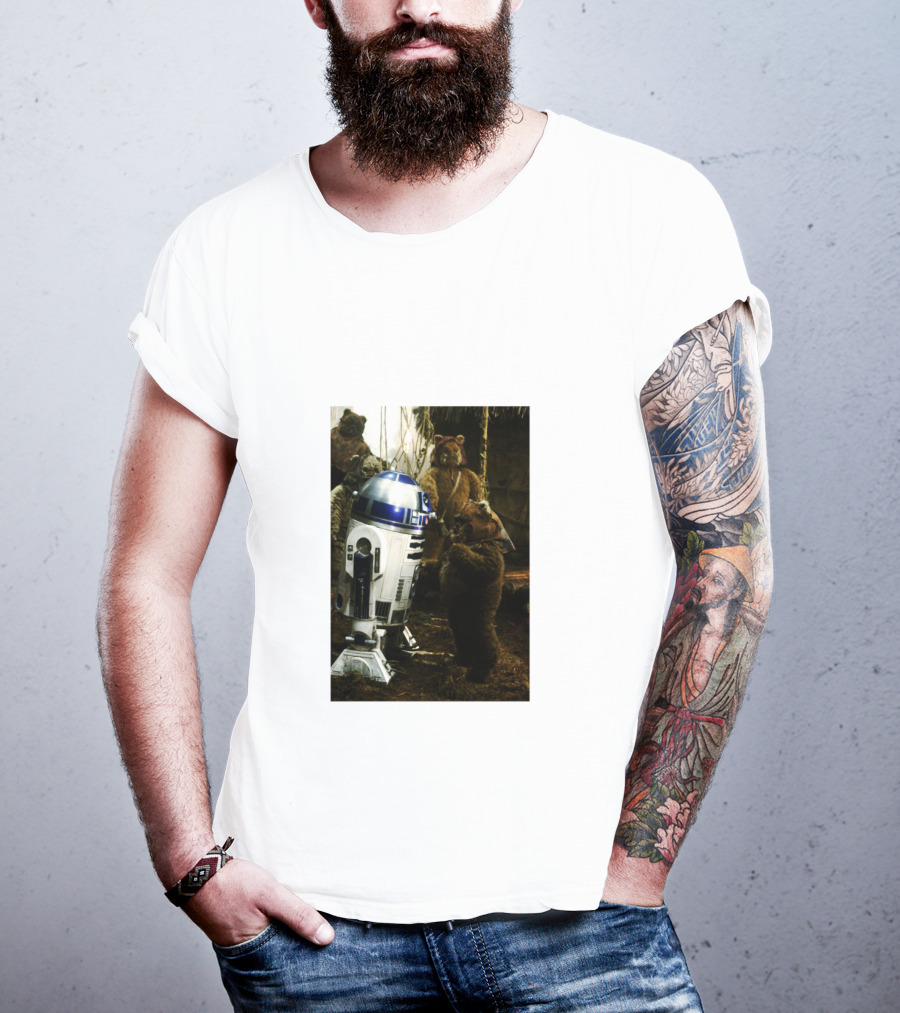 Star Wars R2 D2 Where Do They Hide The Cookies Ewoks T-Shirt
