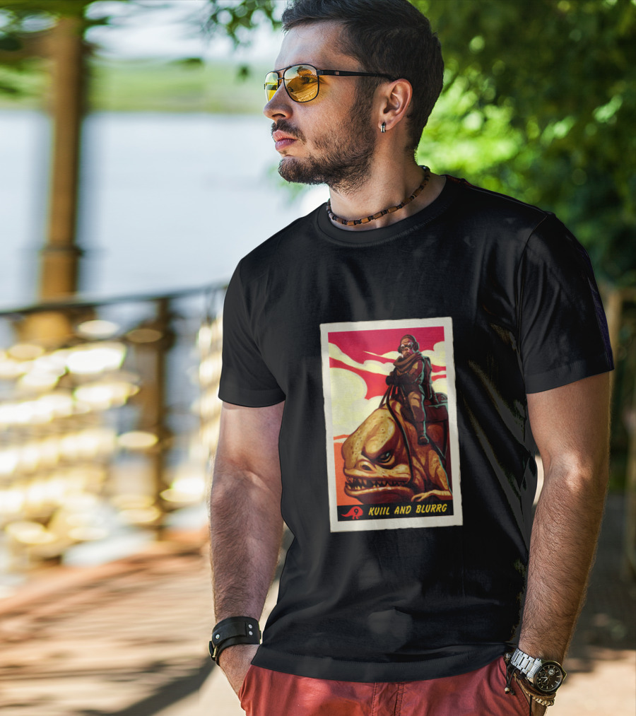Star Wars The Mandalorian Kuiil And Blurrg Retro T-Shirt