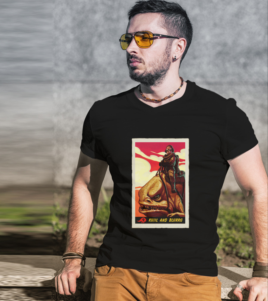 Star Wars The Mandalorian Kuiil And Blurrg Retro T-Shirt