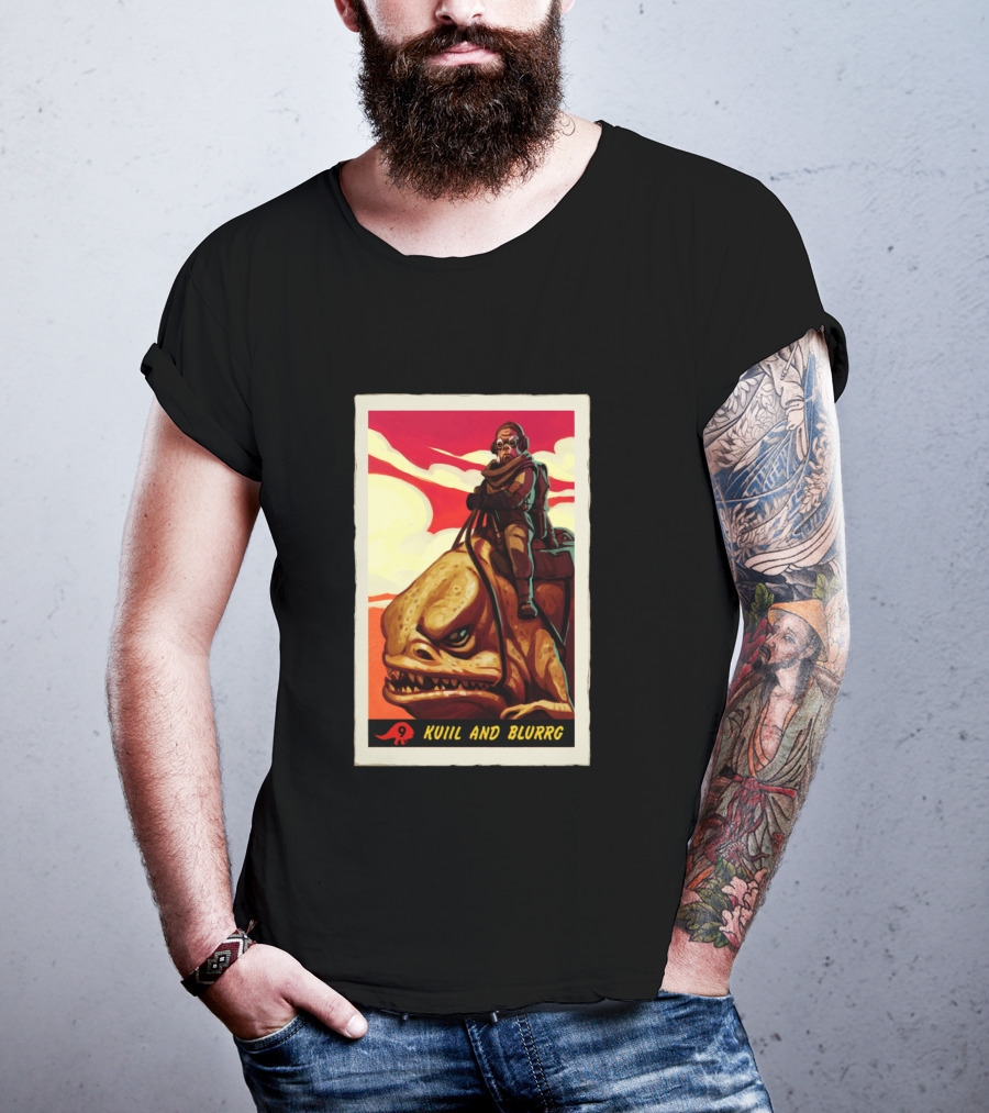 Star Wars The Mandalorian Kuiil And Blurrg Retro T-Shirt