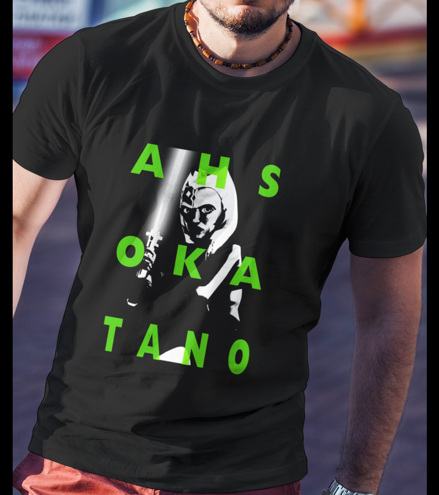 Ahsoka Tano The Clone Wars Green Text Overlay T-Shirt