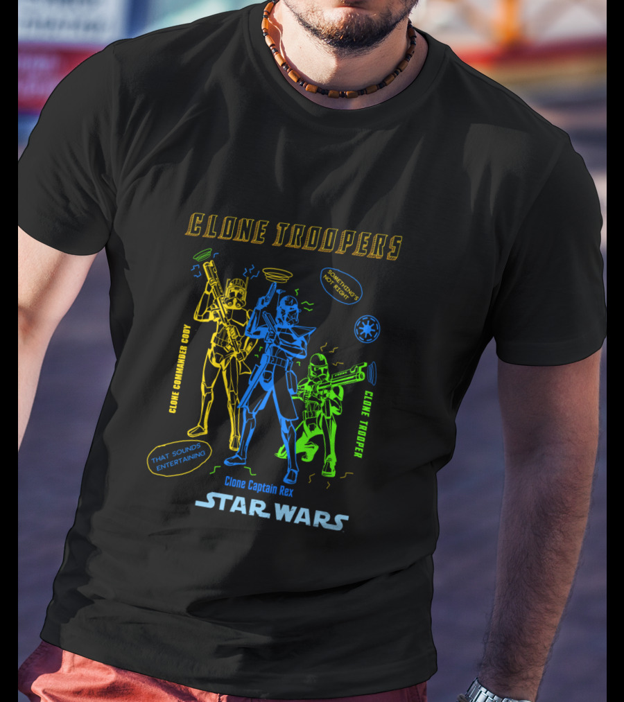 Star Wars Clone Troopers Clone Commander Cody Clone Trooper Clone Captain Rex T-Shirt