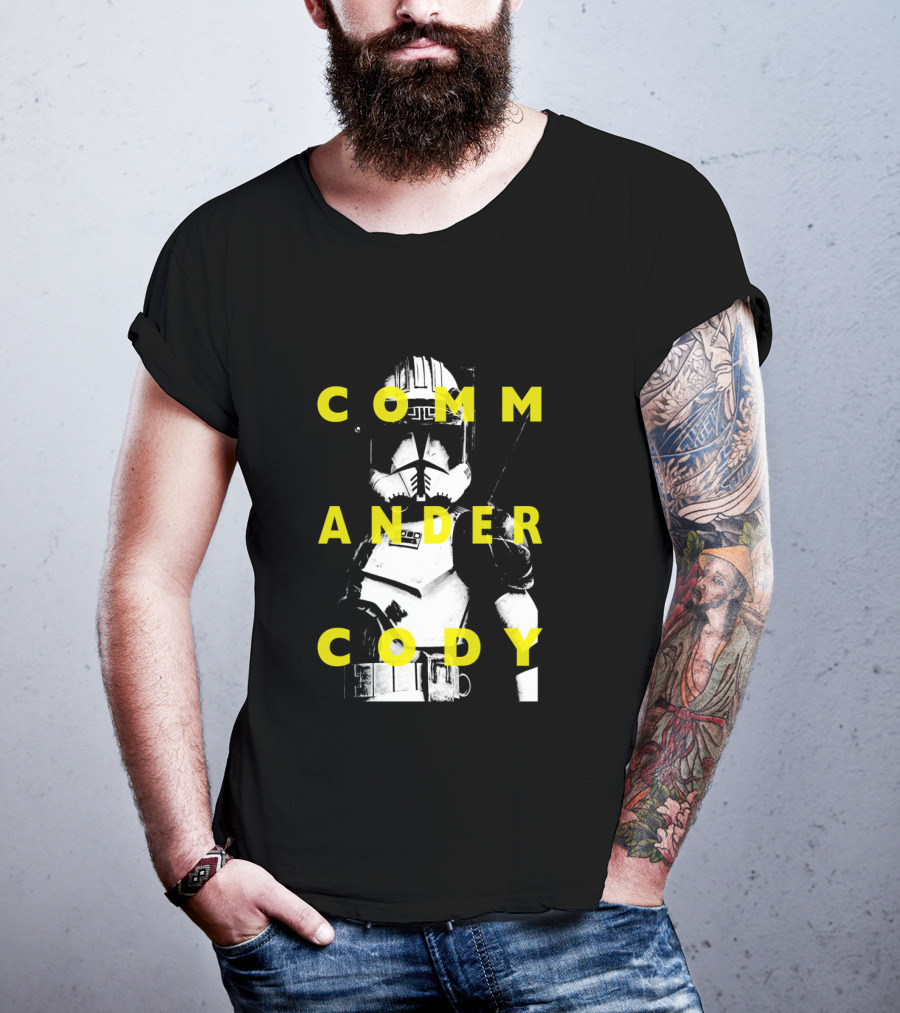 Commander Cody The Clone Wars Text Overlay T-Shirt
