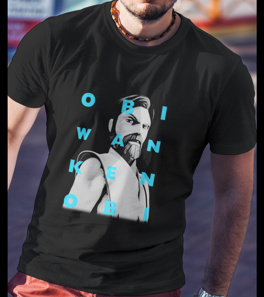 Obi Wan Kenobi Text Overlay The Clone Wars T-Shirt