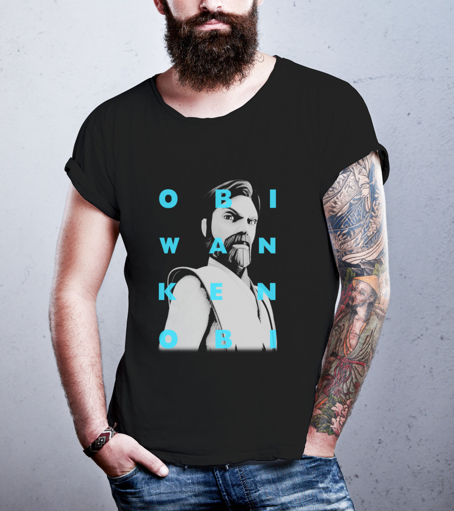 Obi Wan Kenobi Text Overlay The Clone Wars T-Shirt