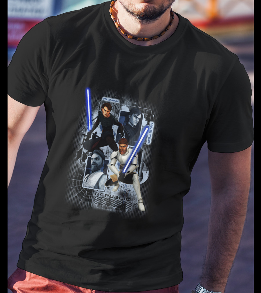 The Clone Wars Republic Padawan And Master Jedi Star Wars T-Shirt