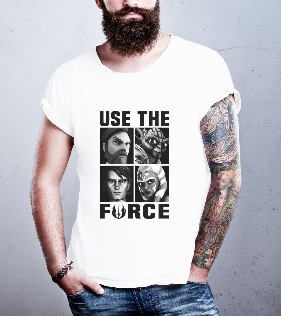 The Clone Wars Use The Force Jedi Characters T-Shirt