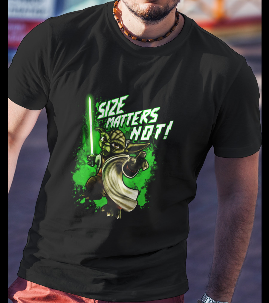 Yoda The Clone Wars Size Matters Not Light Saber Iconic T-Shirt