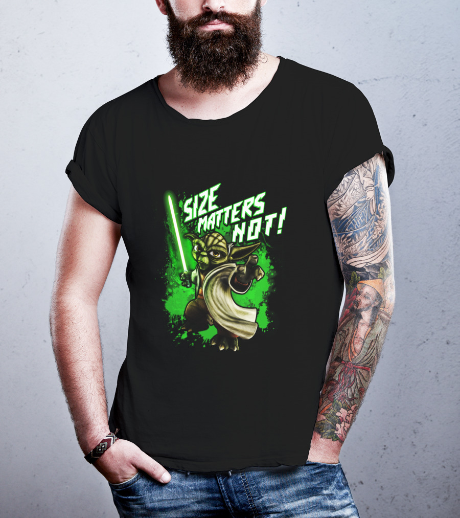Yoda The Clone Wars Size Matters Not Light Saber Iconic T-Shirt