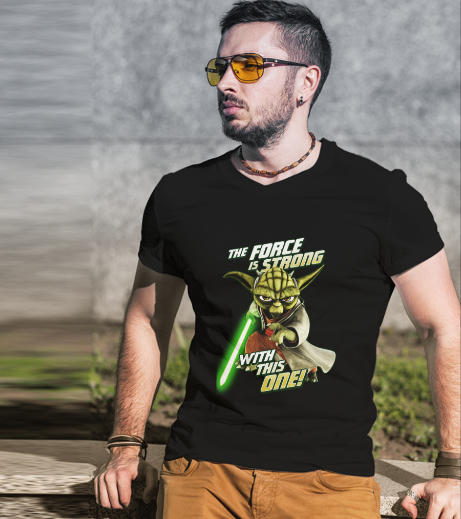 The Force Is Strong With This One Yoda Clone Wars T-Shirt
