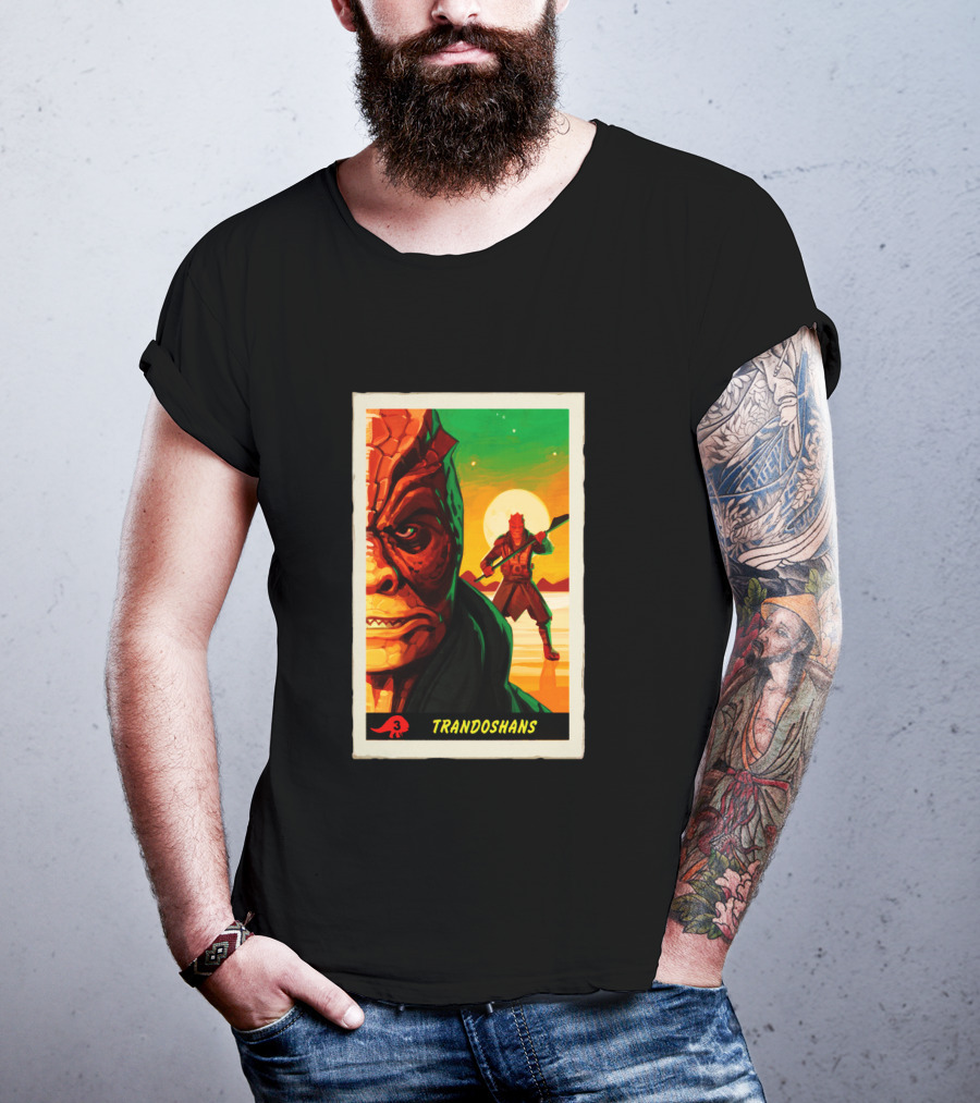 Trandoshans Mandalorian Trading Card Vintage T-Shirt