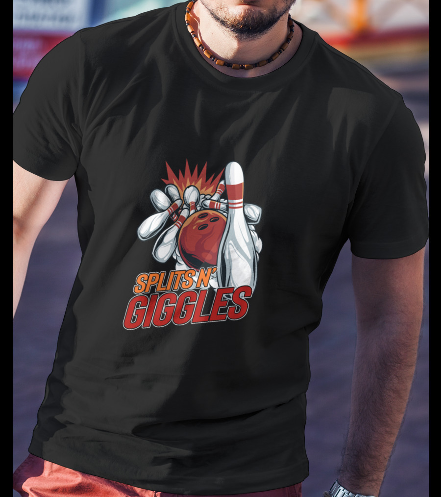 Splits N' Giggles Bowling Team Ladies Bowler T-Shirt