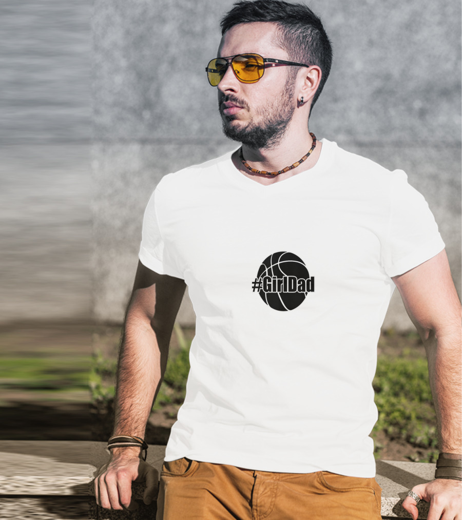 Mens #GirlDad Basketball T-Shirt