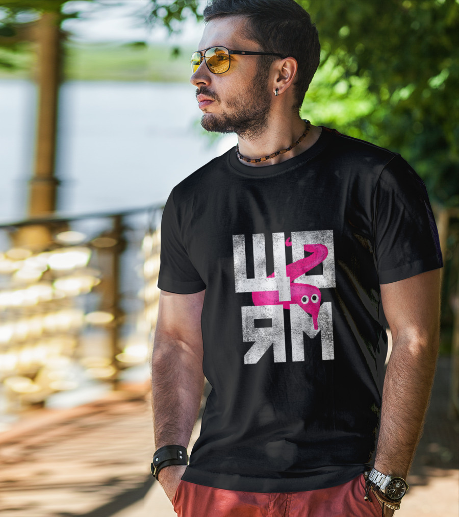 Pink Worm On A String Meme Style WORM T-Shirt