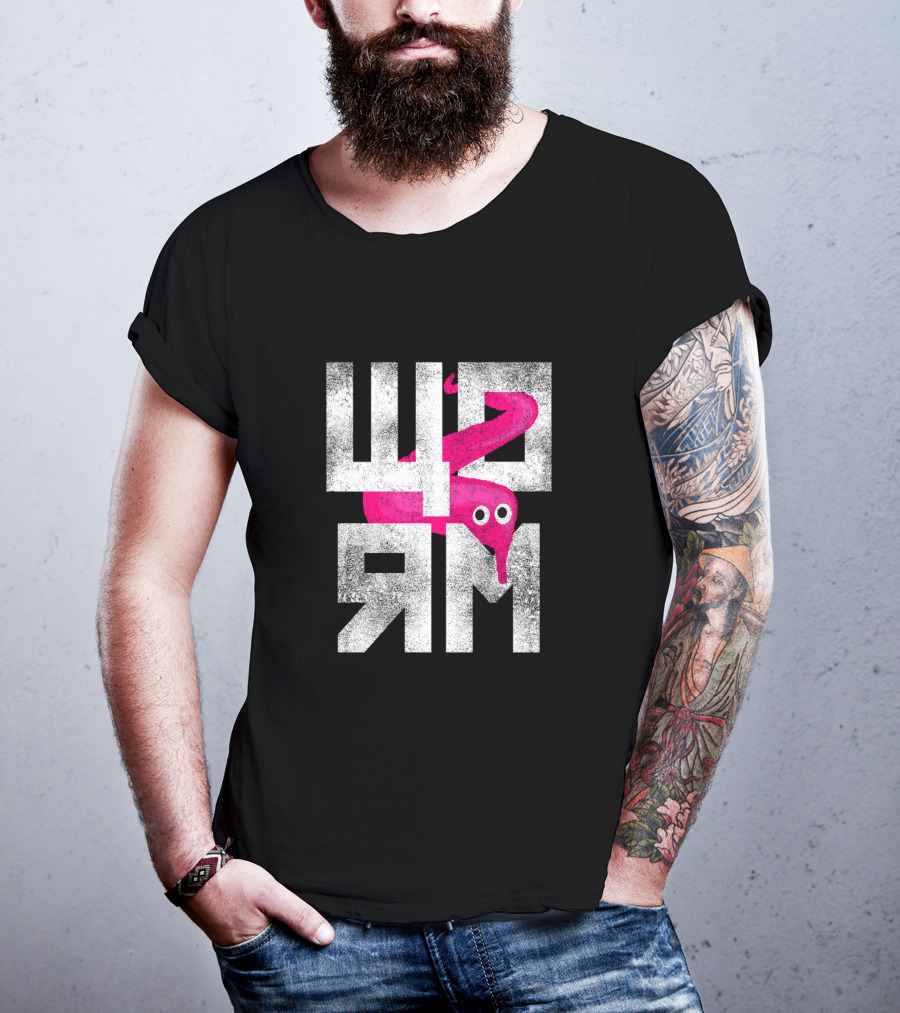 Pink Worm On A String Meme Style WORM T-Shirt
