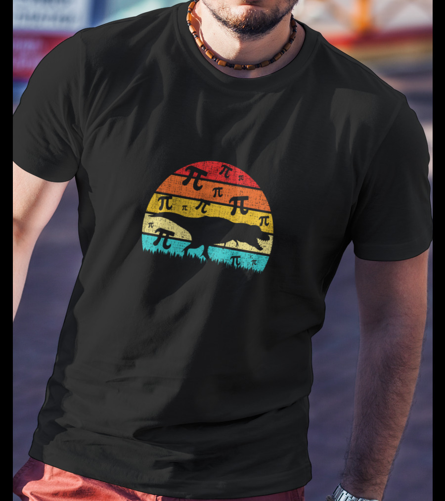 Retro Vintage Dinosaur Pi T-Shirt