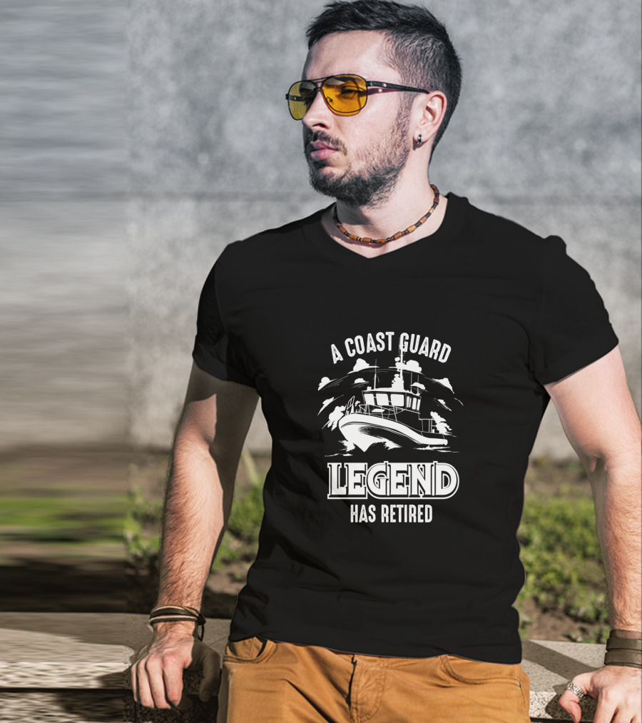 A Coast Guard Legend Has Retired Boat Scene T-Shirt