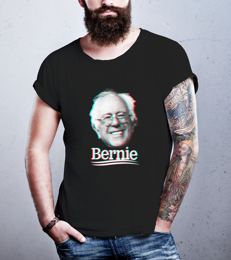 Bernie 3D Glasses Effect Smiling Face T-Shirt