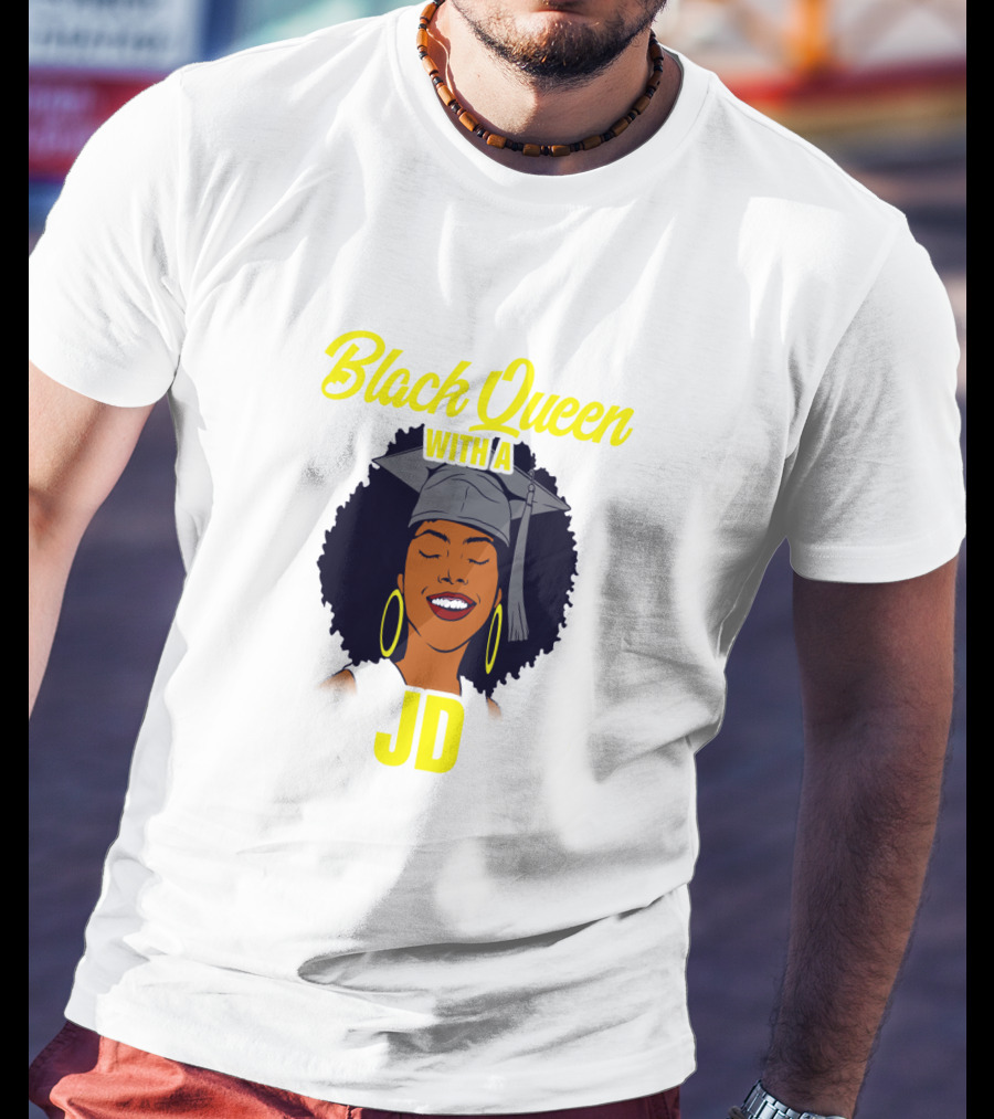 Black Queen With A JD African American Law School Graduation T-Shirt