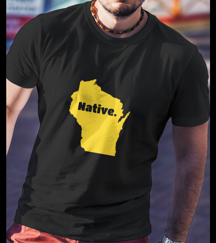 Wisconsin Native Born In Wisconsin Map T-Shirt