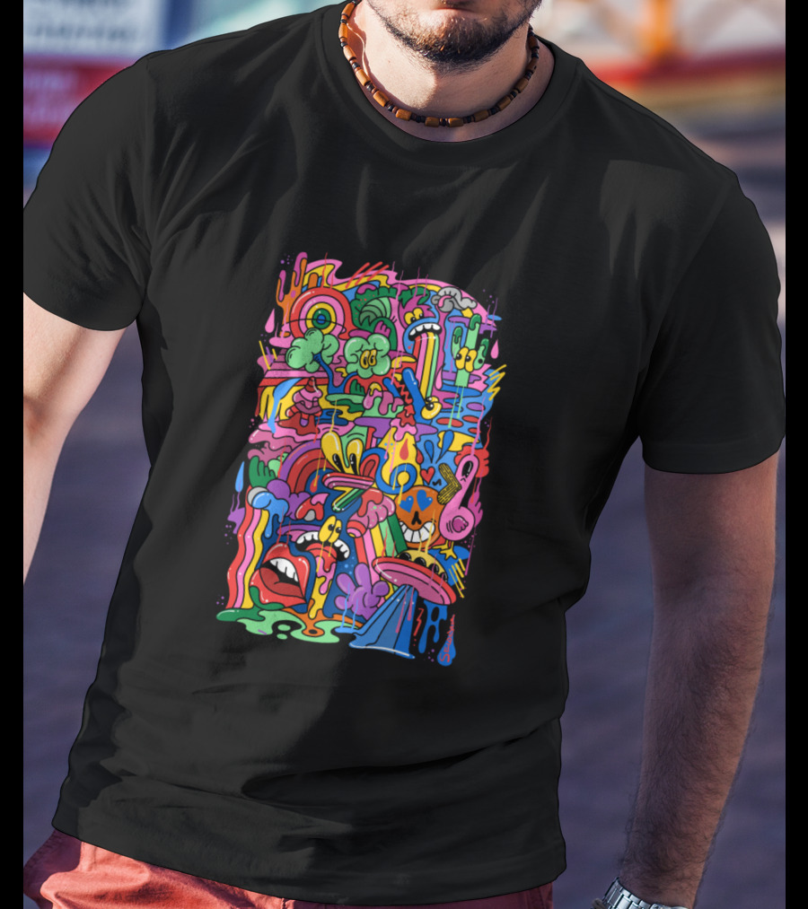 Cosmic Doodle Psychedelic Alien Adventure T-Shirt