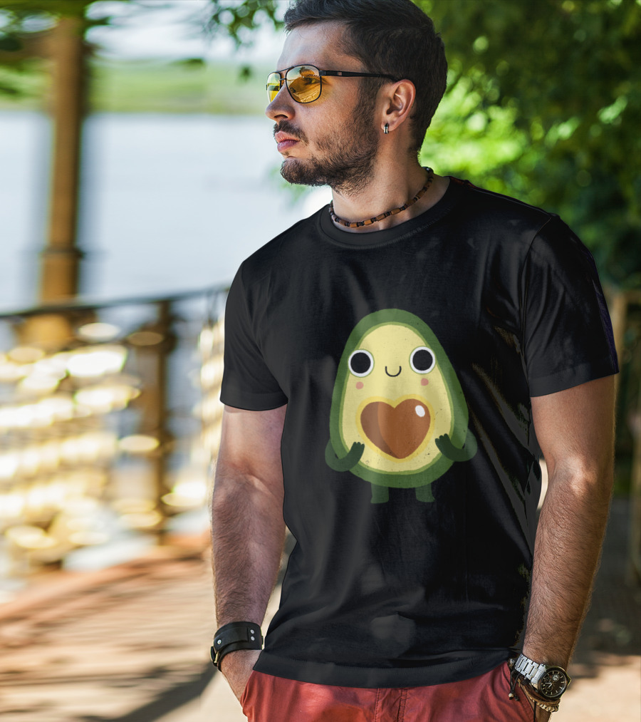 Avocado Luvocado Cute Heart-Filled Avocado Character T-Shirt