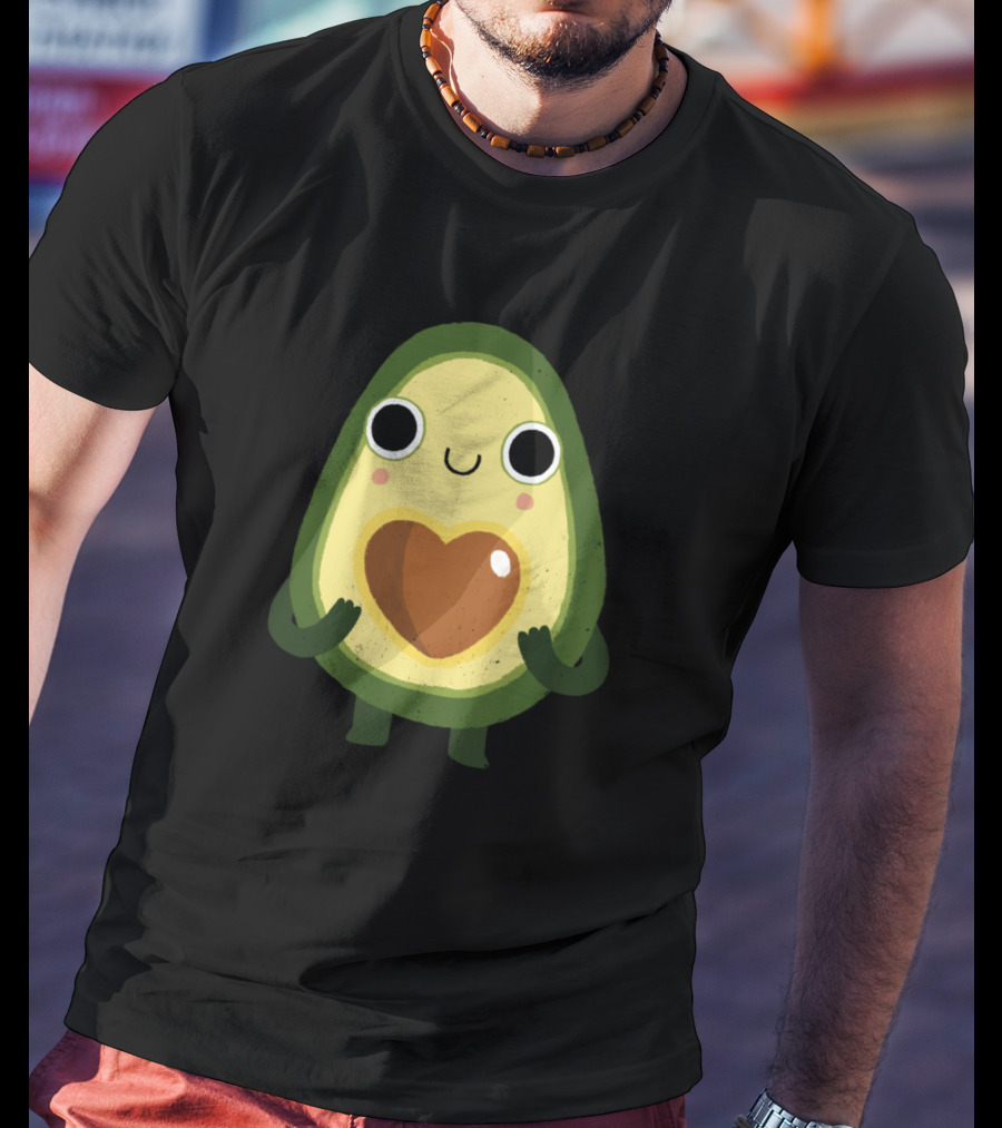 Avocado Luvocado Cute Heart-Filled Avocado Character T-Shirt